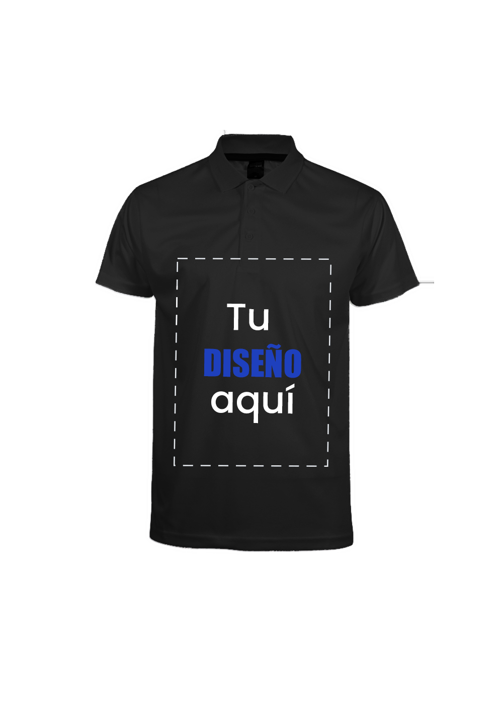 Polo negro personalizado