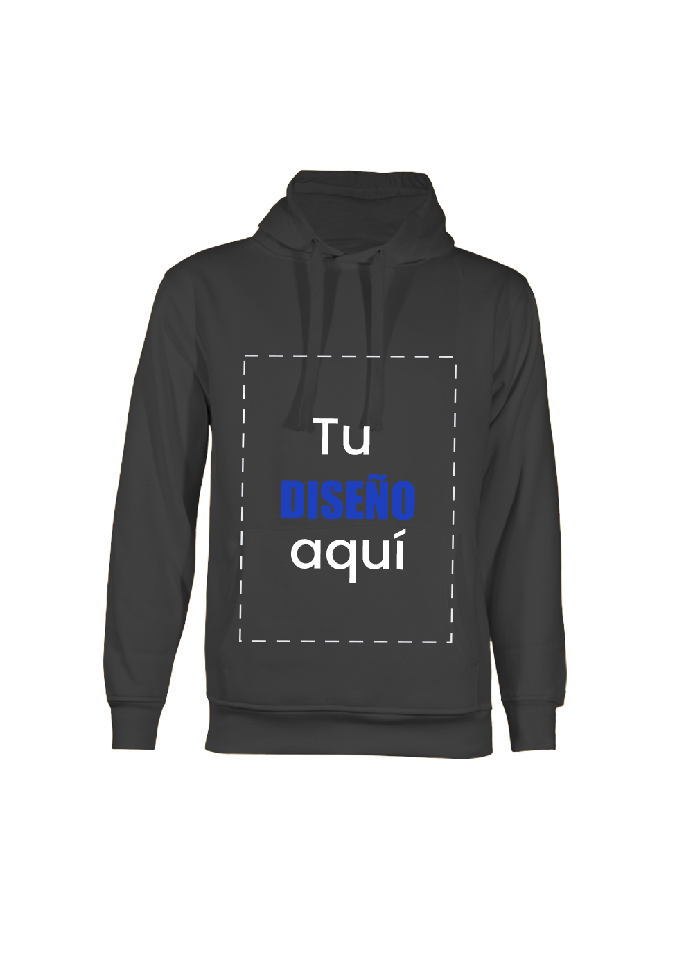 Sudadera negra con capucha personalizada